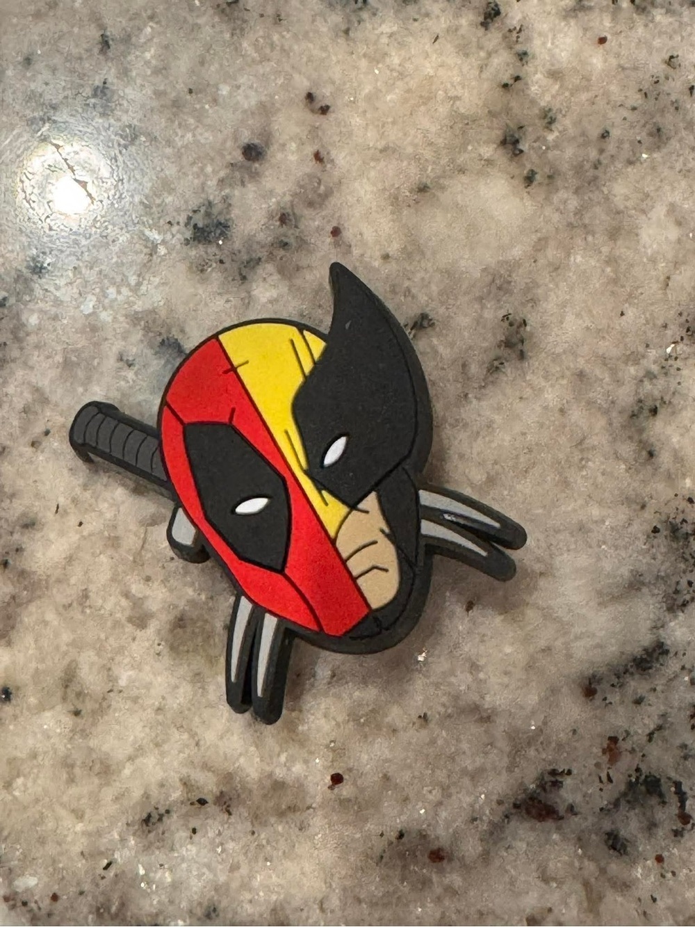 CROCS Jibbitz Charm - Red, Yellow, Black Superhero Mask